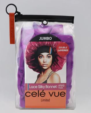 QFITT Cele Lace Silky Bonnet-Jumbo ( purple)